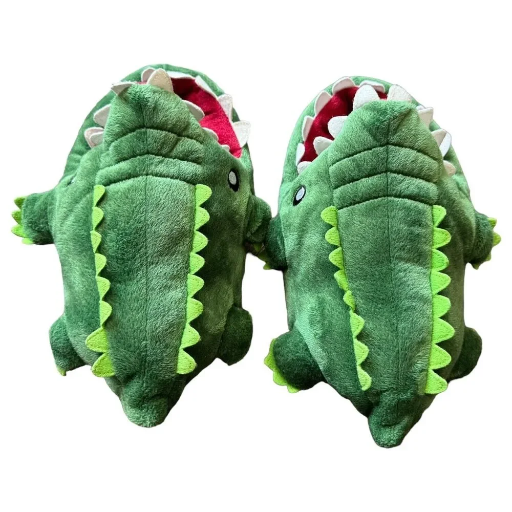 Alligator Slippers 2-3 M Little Kids Boys Girls Toddler Plush House Slippers